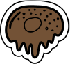 icône donut marron
